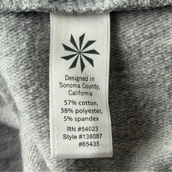 Athleta Salinas Sweatshirt Dress XS Heather Gray Mini Pullover Soft Stretch - Picture 9 of 10